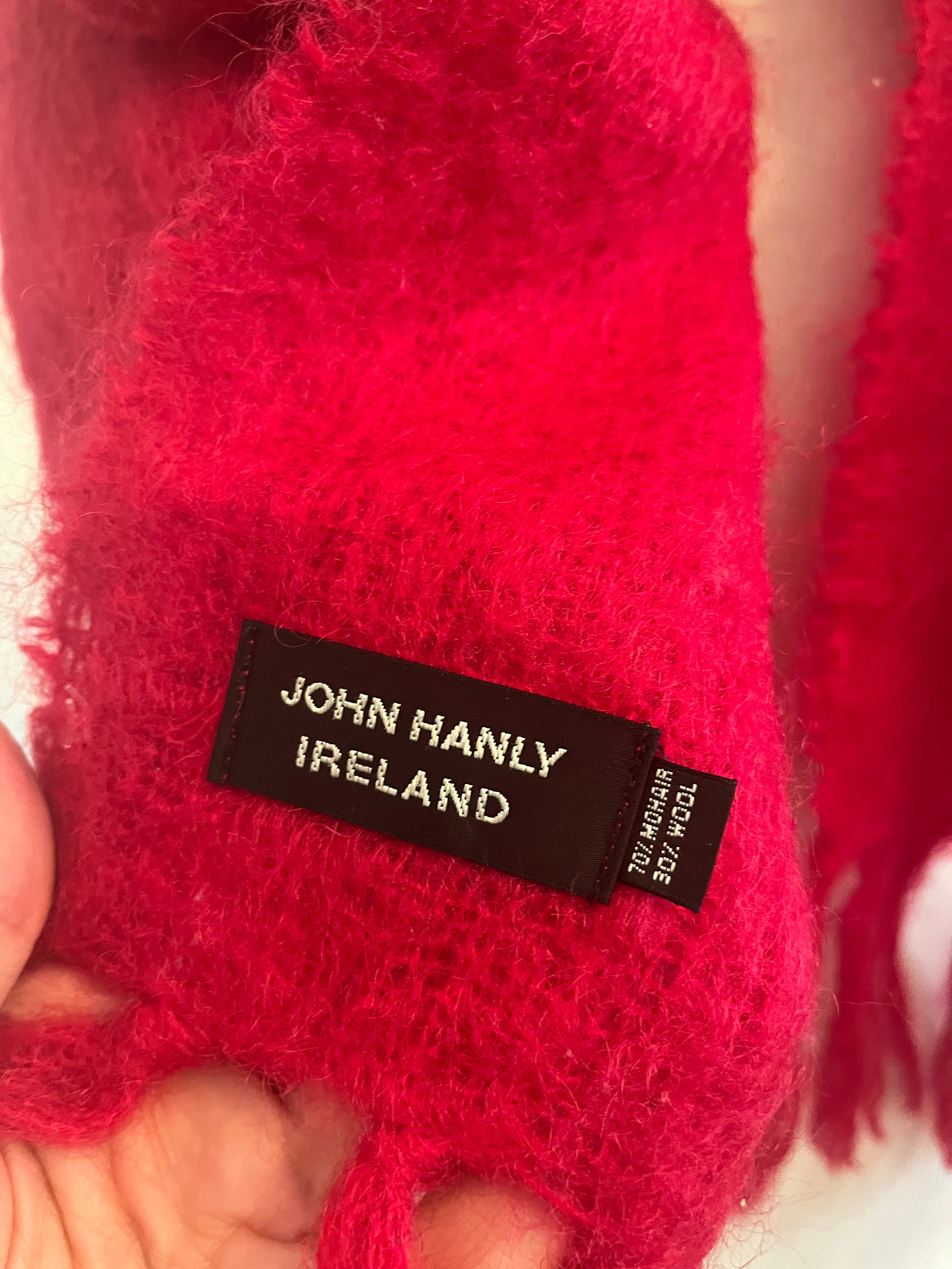 John Hanly Ireland Mohair Wrap Raspberry - Etsy