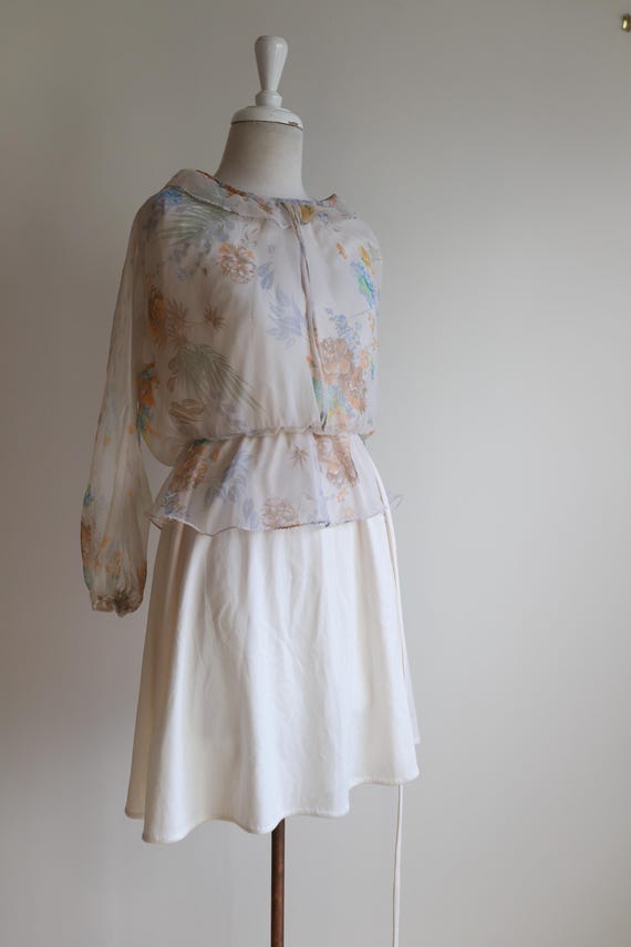 ワンピース special! 60s vintage flower frill dress special! 60s vintage flower frill dress FLORAL PRINT FRILL