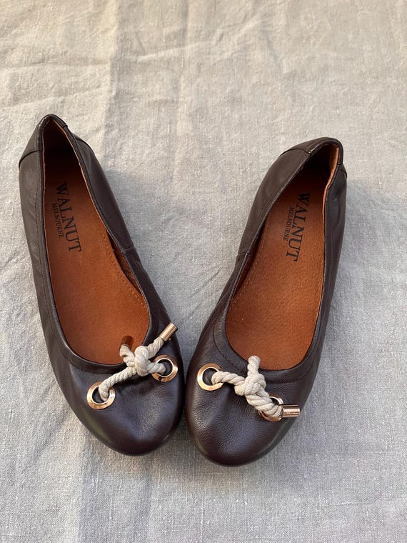 Ballet flats Melbourne designer shoes  Walnut size 37