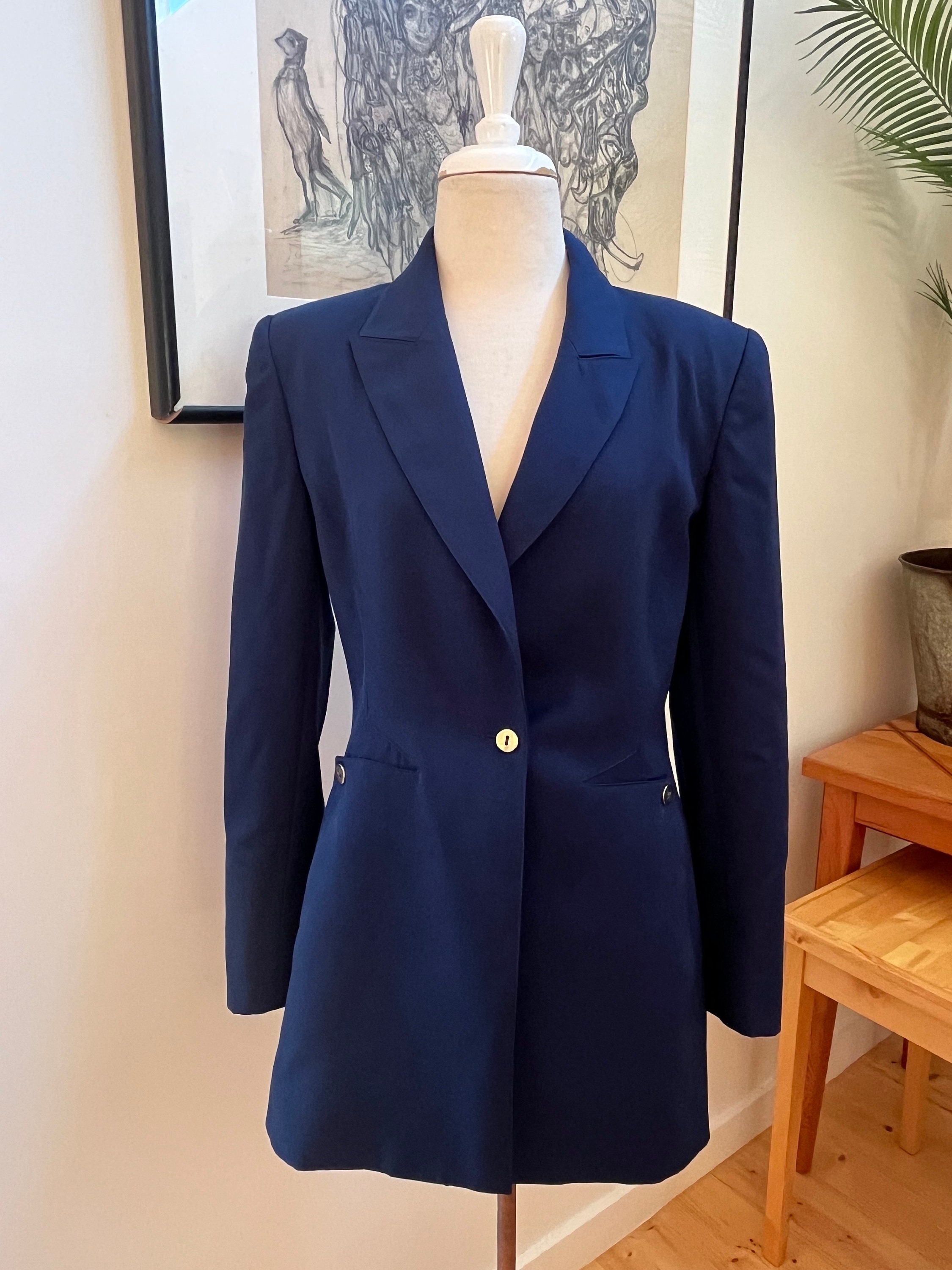 ジャケット・アウター STATE OF CLAUDE MONTANA State of Claude Montana Jacket 90s Light Navy - Etsy