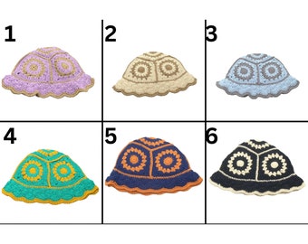 Crochet Bucket Hat,Summer Knit Hat, Vintage Hat, Hippie Hat, Festival Hat,Crochet Hat,Winter Hat,Knitted Hat,Gift Hat
