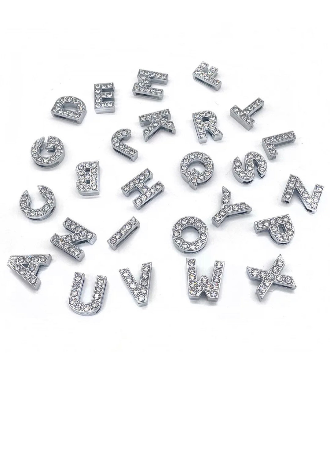 Silver Letters,fancy Letters,bling Letters,alphabet Shoe Charms,letter