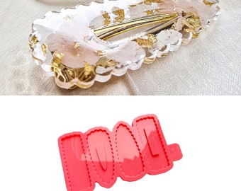 Hair Clip Epoxy Resin Silicone Mold - Scalloped Style -  Create Beautiful DIY Barrette Slides & Enhance Your Hairstyle
