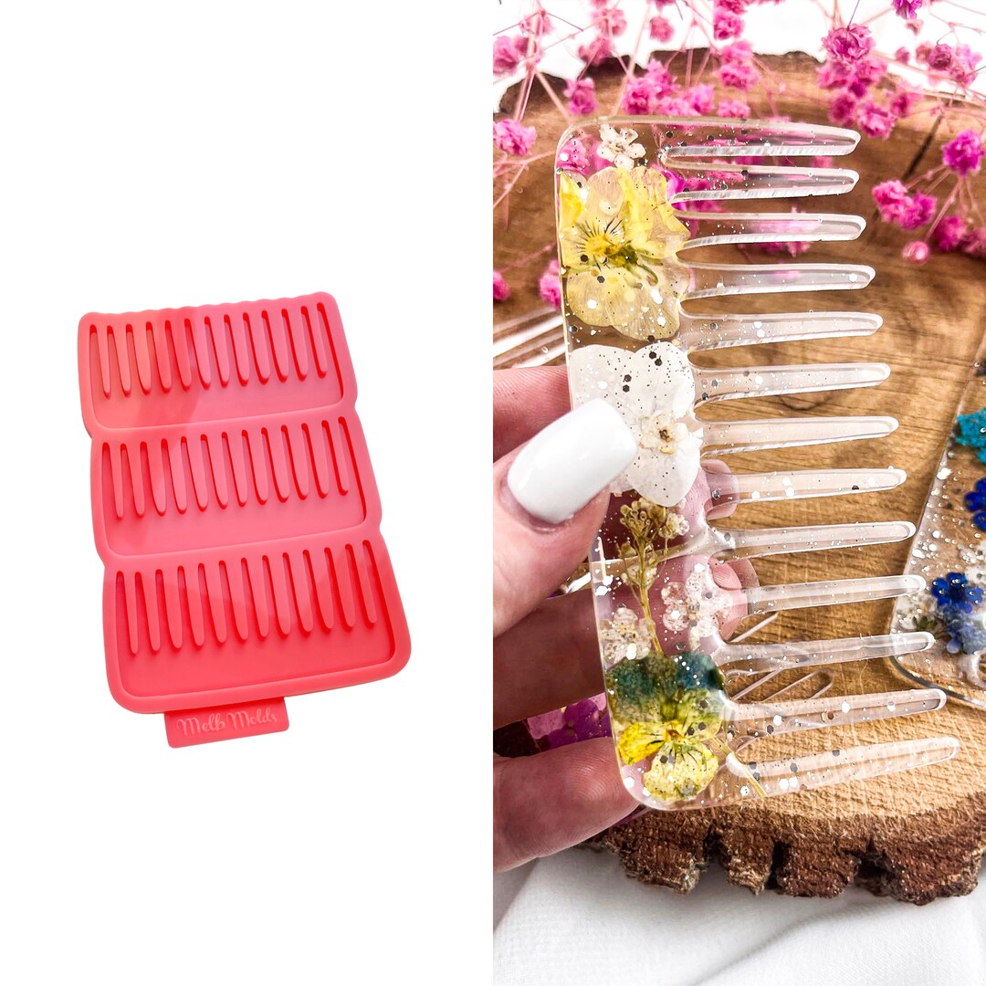 3 Cute Hair Comb Resin Silicone Mold Small Hair Comb Etsy