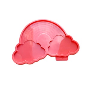 Rainbow Cloud Epoxy Resin Silicone Mold, Rainbow Home Decoration, Baby Shower Hanging Silicone Mold, Rainbow Door Plaque