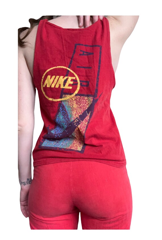 Red nike tank top womens sale