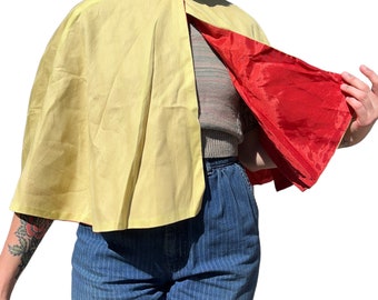 Vintage 40’s Yellow & Red Cape Kids size or adult small