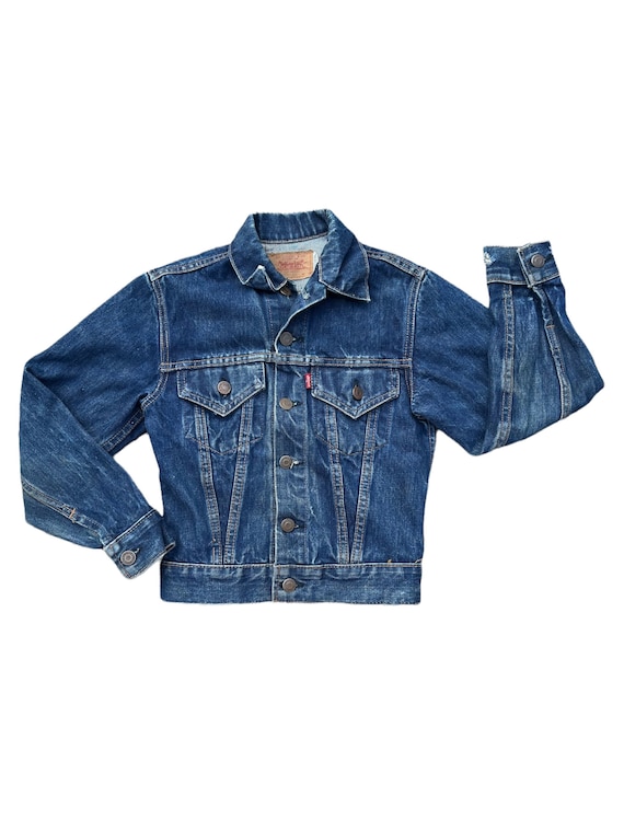 Vintage 60s Big E Levis Denim Jacket Kids Size 8 10 Etsy