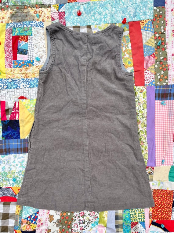 Kids 6/7 Vtg 70’s Corduroy Dress Handmade - image 2