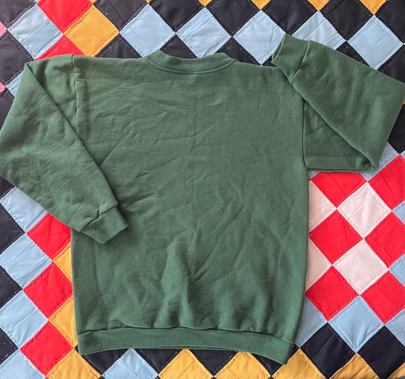 Vintage 80’s Green Sweatshirt Kids Xl or Adult Xs - image 3