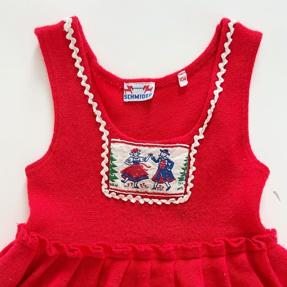 Vtg 60’s Folk Ribbon Dress Kids 5/6 - image 2