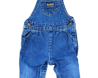 Vtg 80’s/90’s Oshkosh Denim Overalls kids 12M