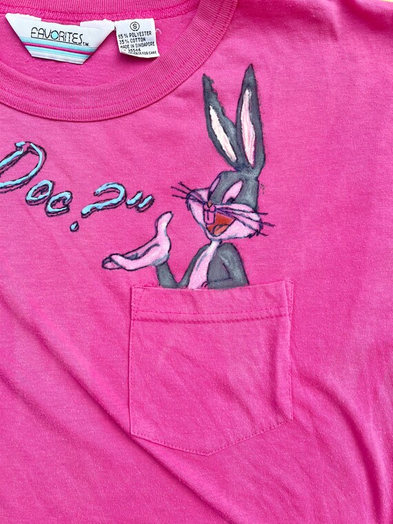 Vintage 90’s Hand Painted Bugs Bunny Tshirt - image 2