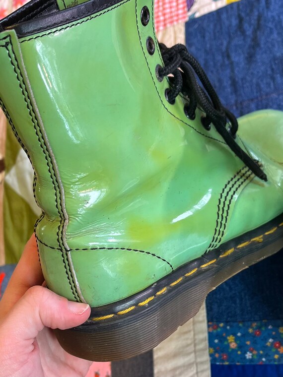 Vintage 90’s Dr Marten Green Combat Boots Women’s 7.5 Gem