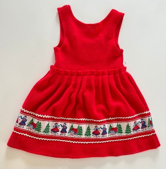 Vtg 60’s Folk Ribbon Dress Kids 5/6 - image 3