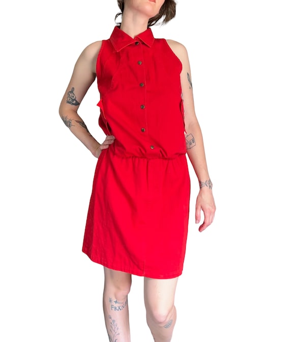 Vtg 70’s/80’s Red Dress Adult M