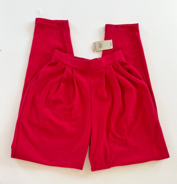 Vintage 90s Tricot Express Red Pants xs/s - image 2