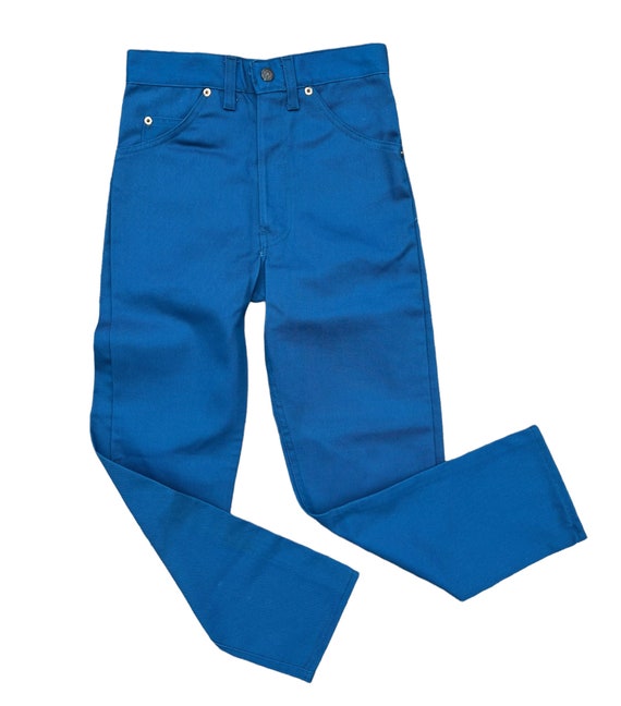 Vtg 60’s/70’s Levis NOS Teal Blue Jeans Kids size… - image 3