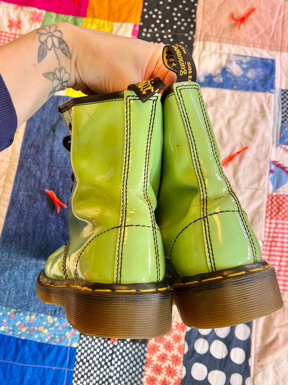 Vintage 90’s Dr Marten Green Combat Boots Women’s 7.5 Gem