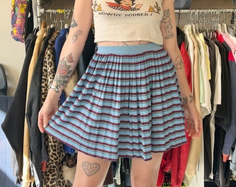Vintage 60’s Striped Pleated Skirt adult s