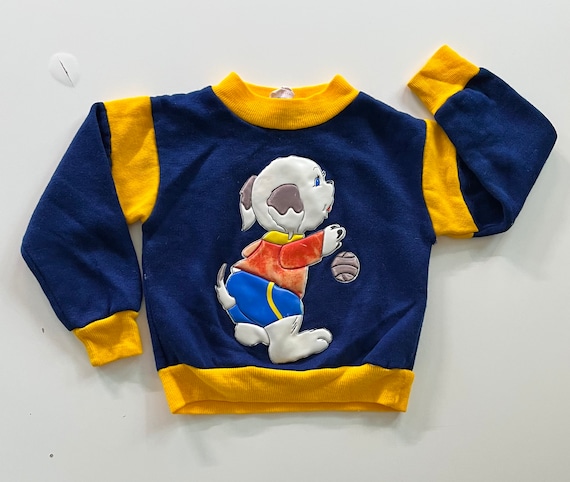 70’s Puppy Sweatshirt Kids 2T - image 1