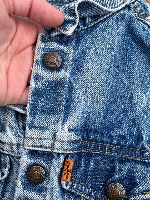 Vtg 70’s Levis Denim Jean Jacket Kids 5 - image 4