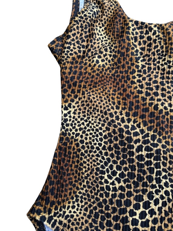 Xs Vtg 80’s/90’s Leopard One Piece Swimsuit Catal… - image 8