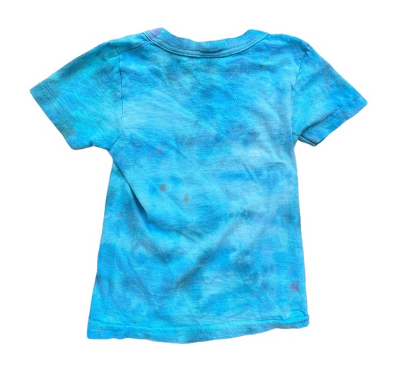 Vtg 50s Kids 18M Blue Tie Dye Tshirt - image 3