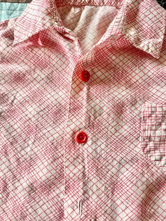 Vintage 40’s Cotton Button Down Shirt Kids 18M 12M - image 3