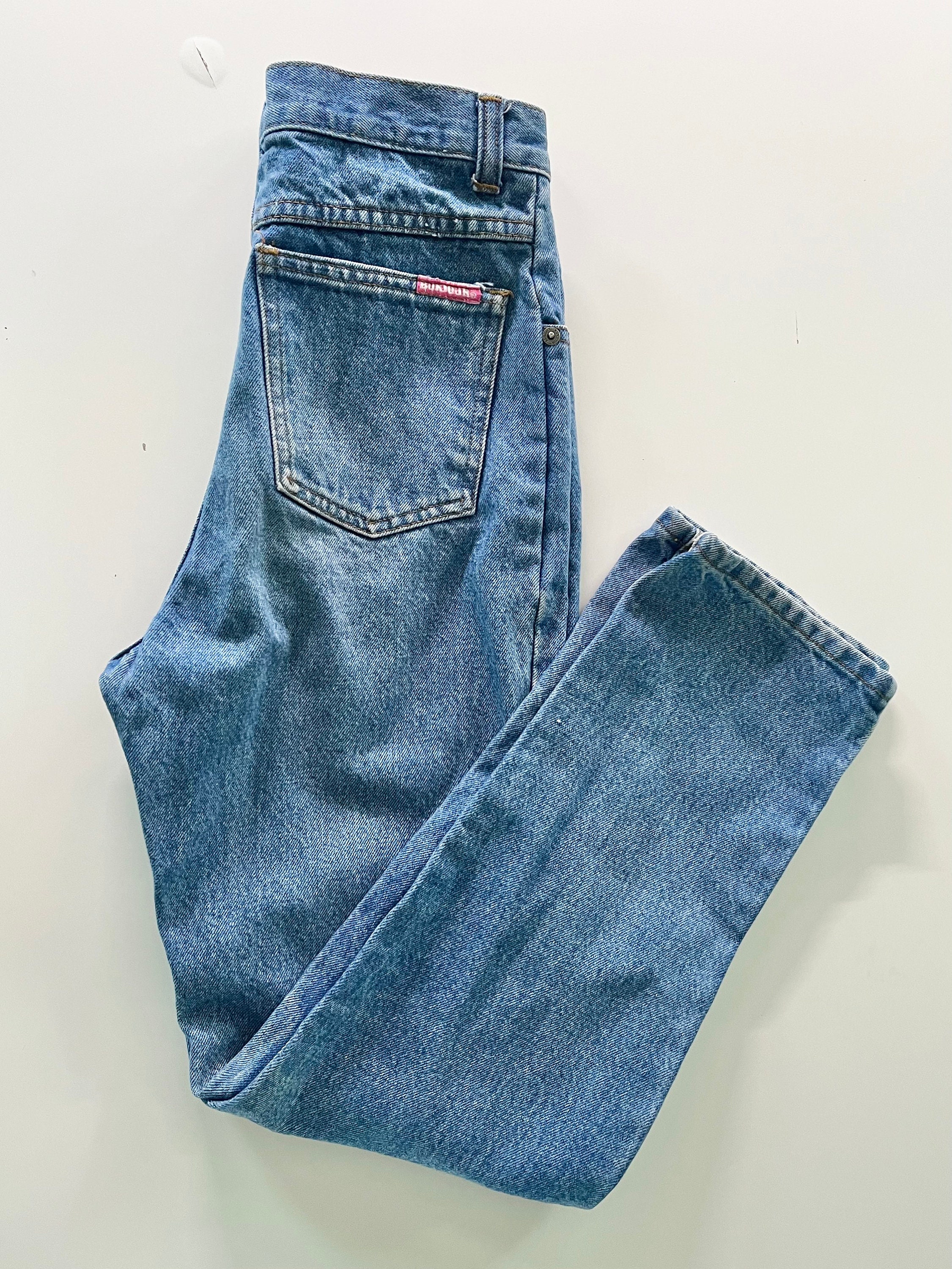 Vintage 80s Bonjour Denim Jeans Kids 12 