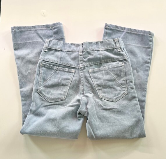Vintage 70’s Baby Blue Pants Kids 10 - image 4