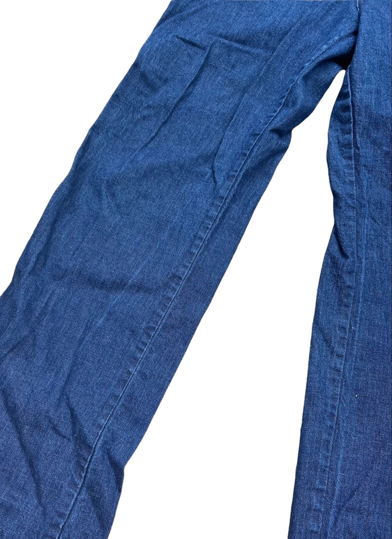 34 W vtg 70s/80s Dark Wash Denim Jeans Touché image 7