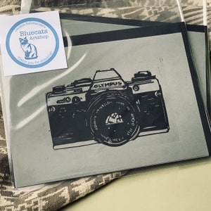 Appareil photo vintage carte