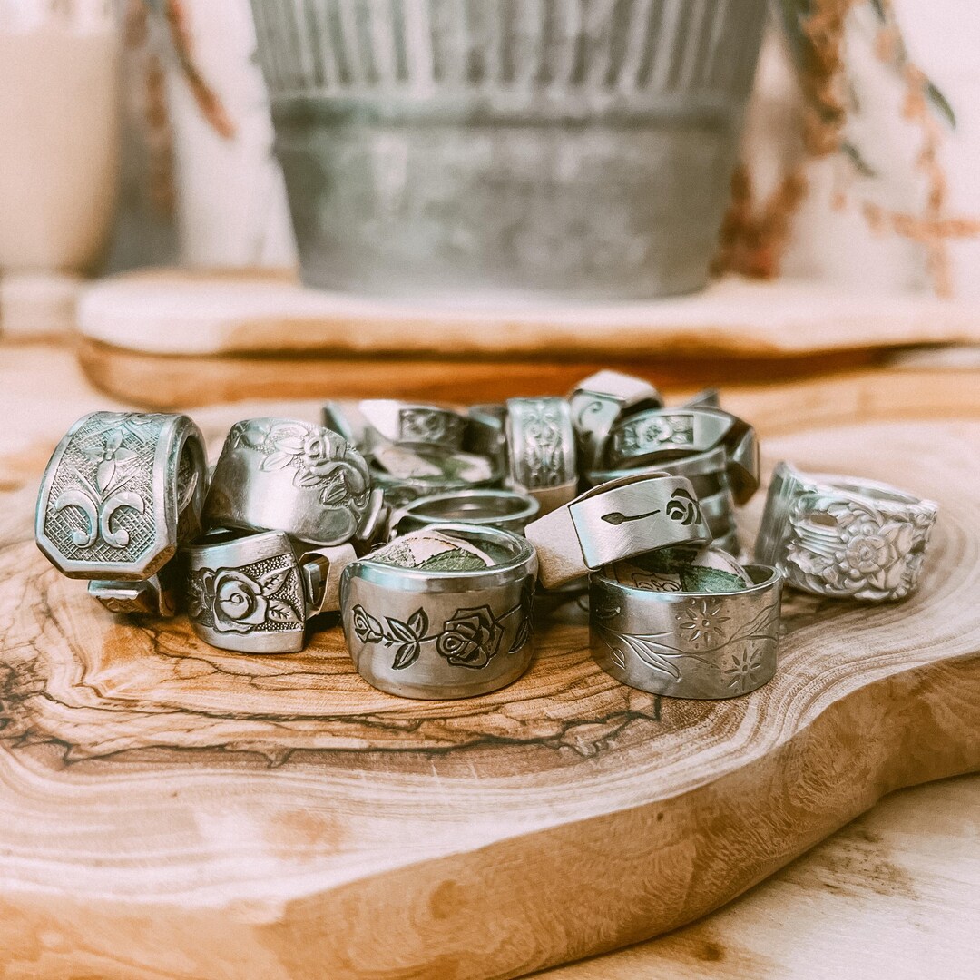 Surprise Silverware Spoon Ring - Custom Stainless Steel or Silverplated ...