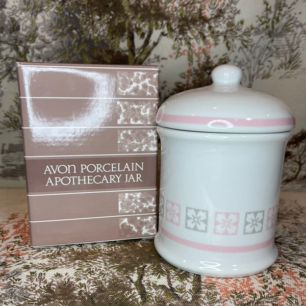 1986 Avon Porcelain Apothecary Jar, Vintage Apothecary, Vintage Avon