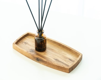 Handmade Oak Catch All Tray: Desk Organizer (9 x 19cm)