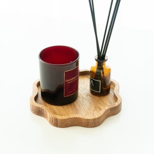 Handmade Oak Wooden Tray, Natural Wood Tray Organization, Modern and Elegant Tray for Coffee time, Tea time, Kitchen, Livingroom etc.