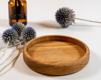 Oak wood serving Tray with rounded corners, Wooden Plate, Serving Board Hand made  Workspace Accessories | Refined |