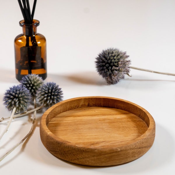 Oak wood serving Tray with rounded corners, Wooden Plate, Serving Board Hand made  Workspace Accessories | Refined |