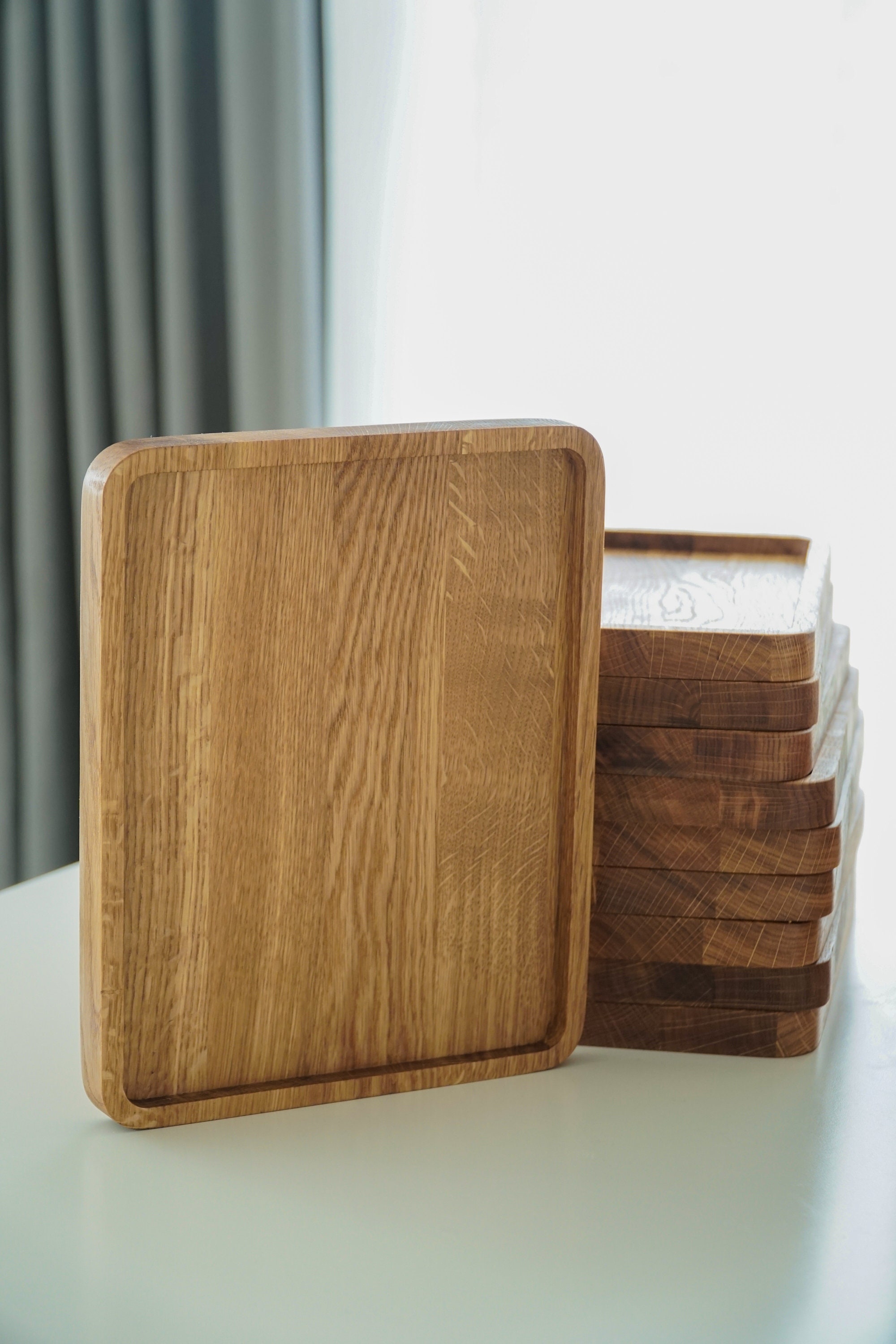 Oak Wood Tray 18 X 22cm Wooden Desk Tray for Jewelry Keys Etsy