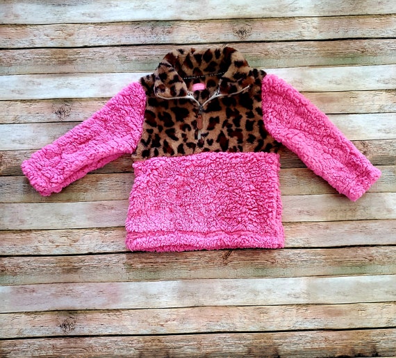 Mommy and Me Pink and Leopard Sherpa. Womens Size Down. Toddlers True to Size Etsy