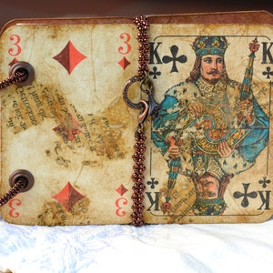 Notizbuch Spielkarten Variante 03 Paper_LINE handmade