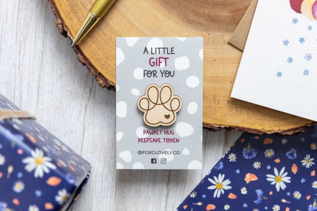 Paw Print pawket Hug Pocket Hug Token, Animal Lover, Pet Owner Gift