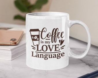 Café sur le thème 11oz / 330ml Céramique | Tasse à café/thé | Cadeaux personnalisés | Citations drôles | Travail| Maman | Mariage | Anniversaire