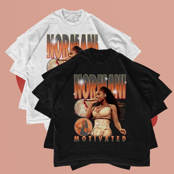 Normani Vintage Print T Shirt Short Long Sleeve Recording Artist Singer R&B Hip Hop Soul Dancing Stranger Music Cover Motivation Bad Waves