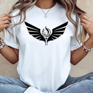 Ancient Egyptian Freedom Falcon T-Shirt Egyptian Mythology Graphic Shirts Afrocentric Winged Flame T-shirt Consciousness Clothing Gift Ideas