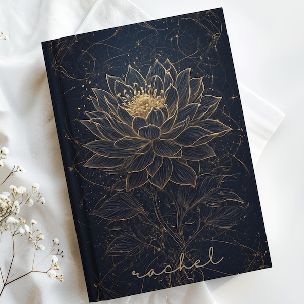 Lotus Flower Hardcover Journal: Divine Energy Meditation Notebook