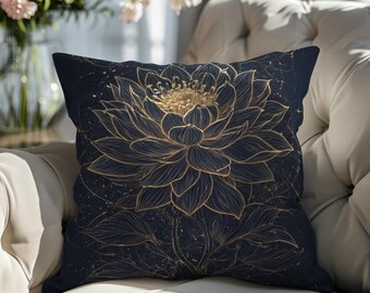 Elegant Lotus Blossom Flower Pillowcase | Decorative Floral Home Decor