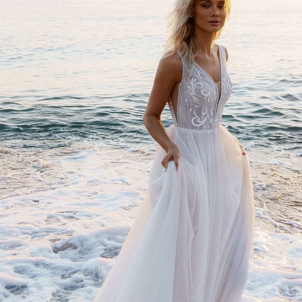 Beach Wedding Dress - Etsy