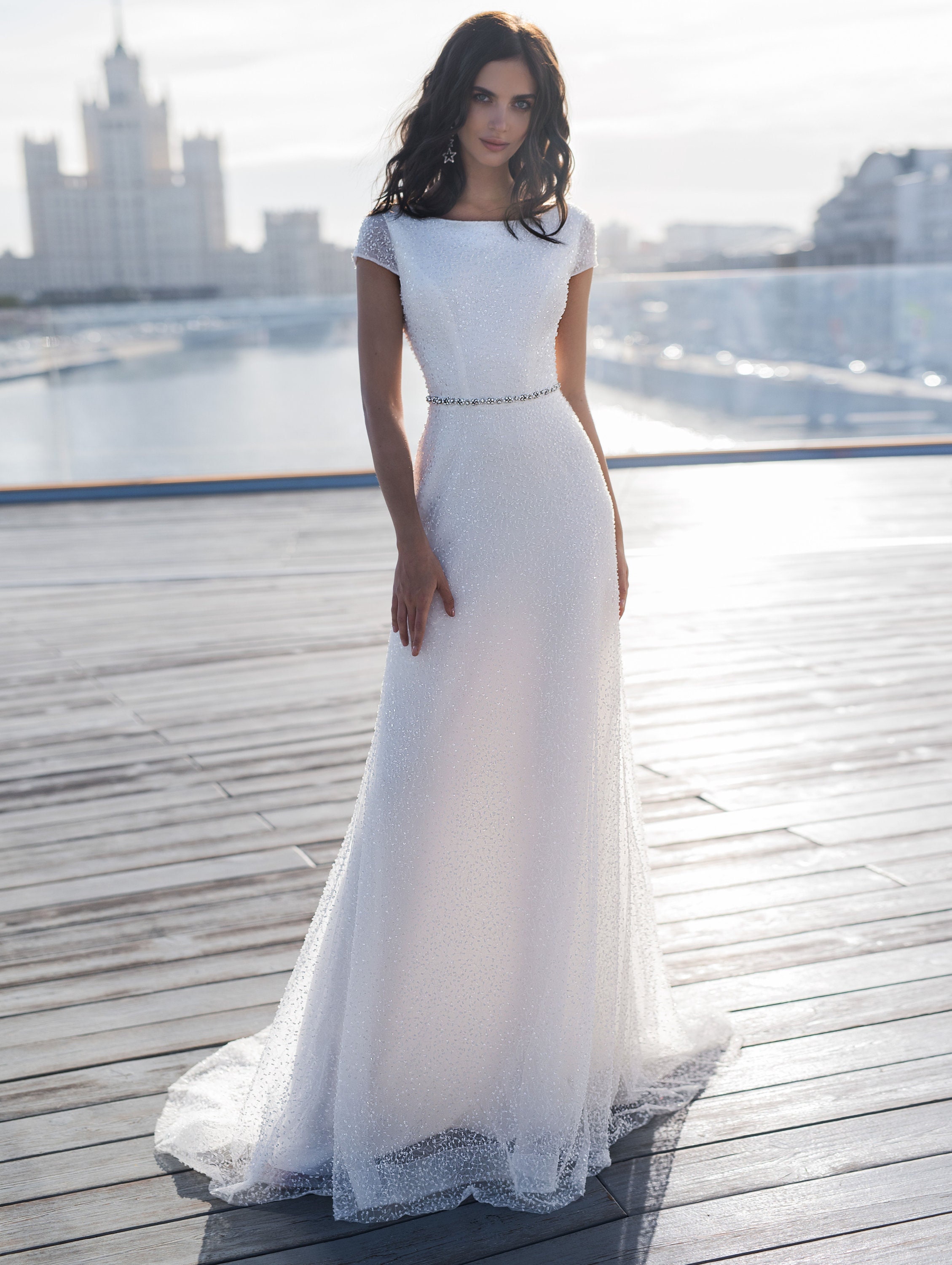 Vintage Simple Elegant Wedding Dresses 